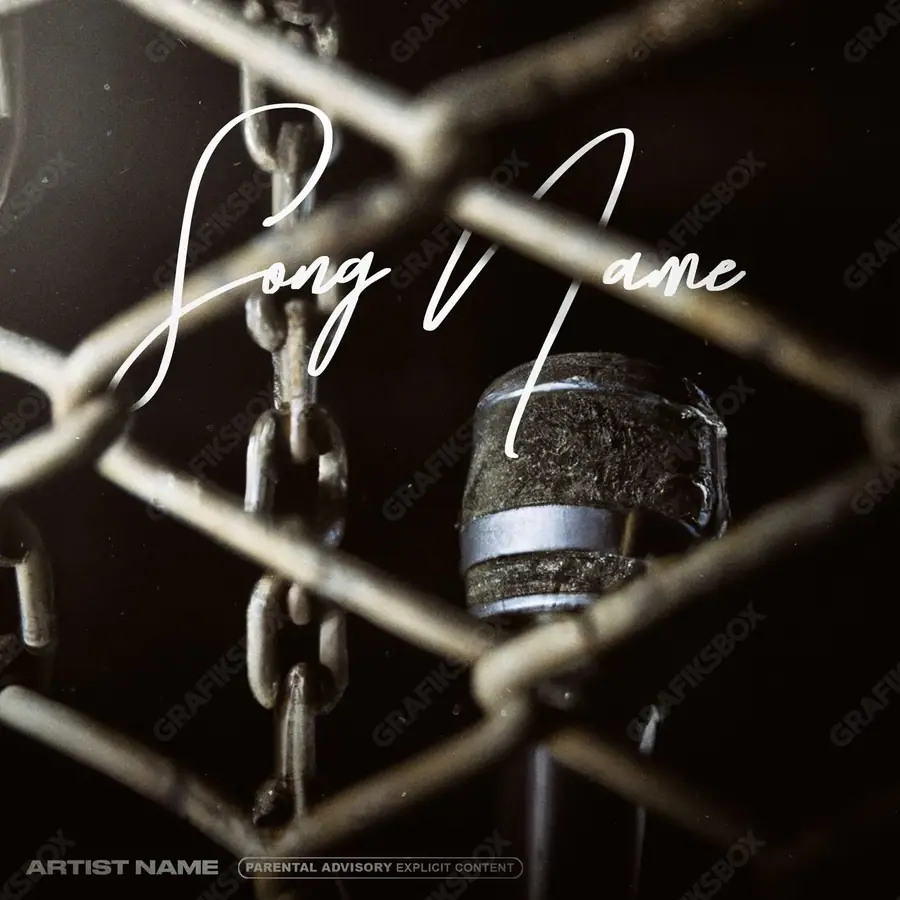 Готовая обложка для трека «From Prison» — тёмный кадр, в чёрно-белом