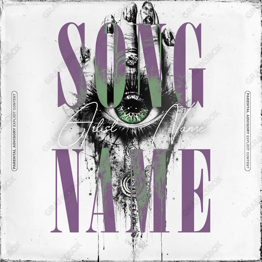 Portada de álbum prediseñada «Sour» — un motivo con carácter propio, en una paleta monocroma