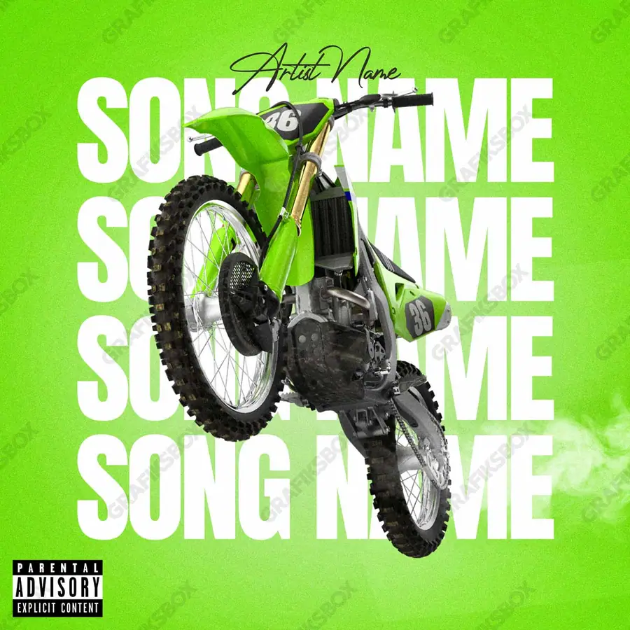 Обложка для трека «Sanchez» — яркий кадр, в зелёных тонах