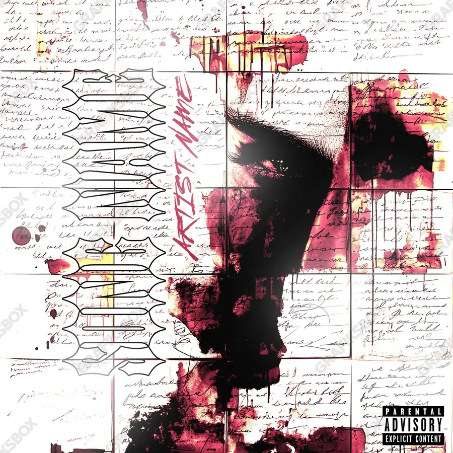 Premade album cover “Writblood” — a frame that refuses to sit in one category in a red palette