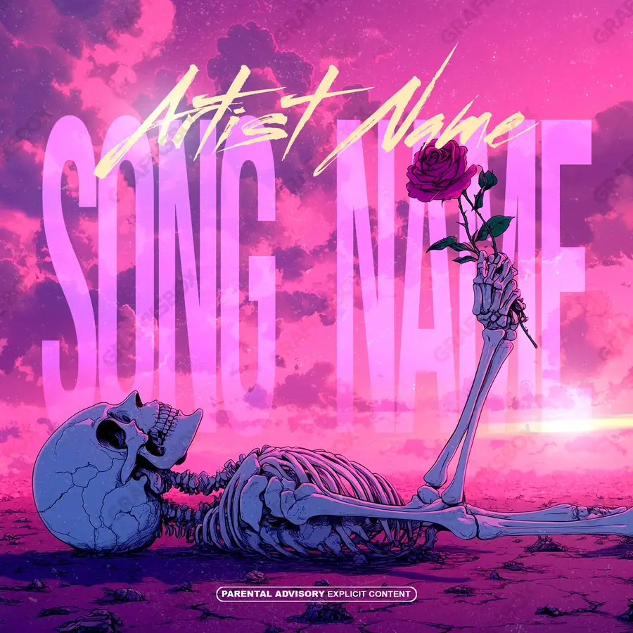 Portada de álbum prediseñada «Infinite Date» — una escena surrealista entre el sueño y la vigilia, en matices rosados