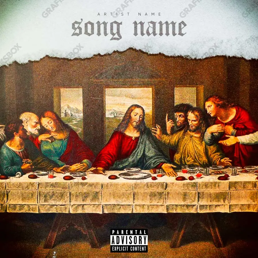 Portada de álbum prediseñada «The Last Supper» — un motivo con carácter propio, en una gama naranja