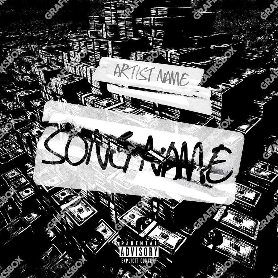 Portada de álbum prediseñada «La Torre» — un encuadre que no encaja en una sola categoría, en una gama en blanco y negro