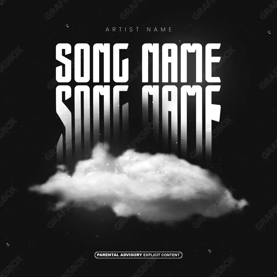 Premade album cover “En Nube” — a subject with a character of its own in a monochrome palette