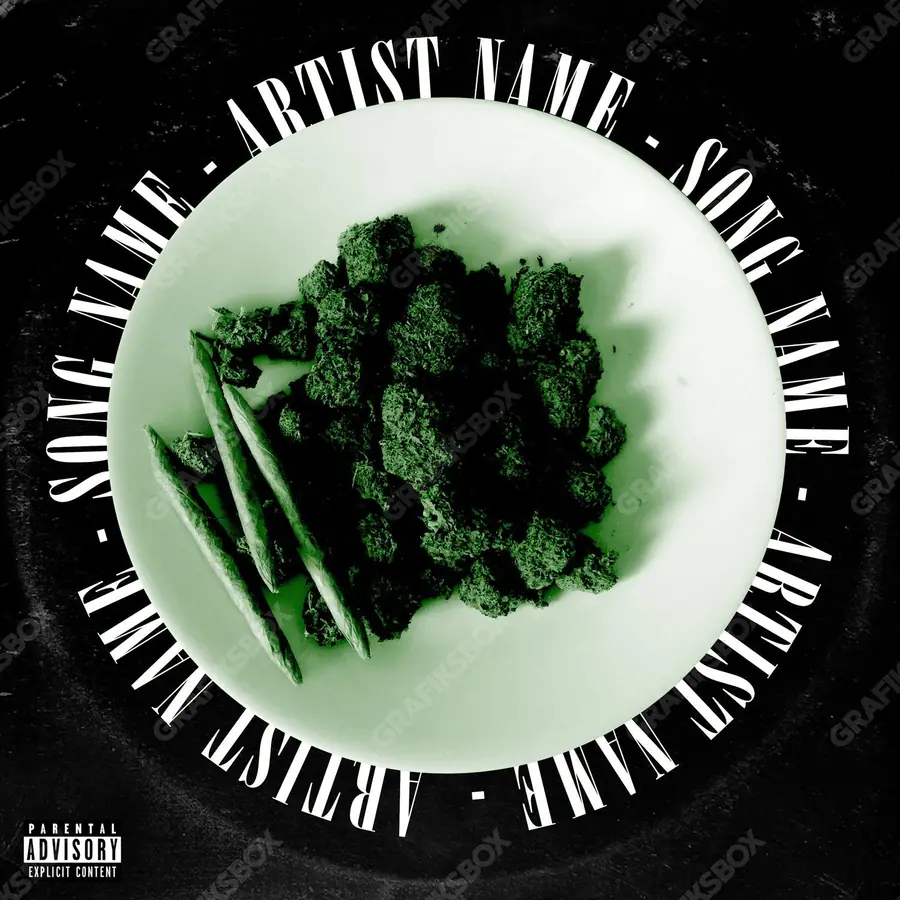 Обложка для песни «Green Plate» — тёмный кадр, в зелёных тонах