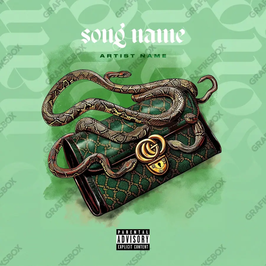 Portada de álbum prediseñada «New Gucci» — un motivo con carácter propio, en una gama verde