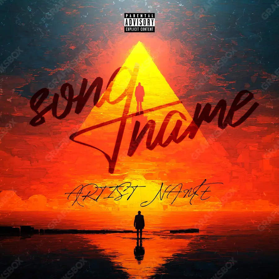Premade album cover “Other Energy” — a subject with a character of its own in deep red tones