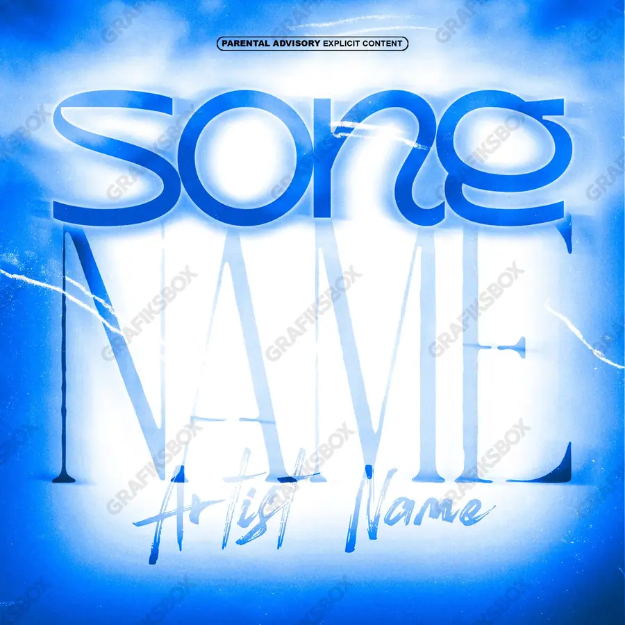Premade album cover “HyperLight” — a frame that refuses to sit in one category in cool blue tones