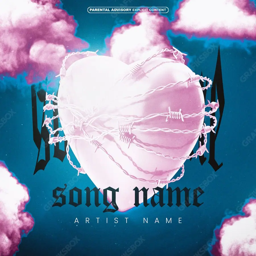 Premade album cover “Fantasy” — an original visual idea with no close match in the catalogue in a blue palette