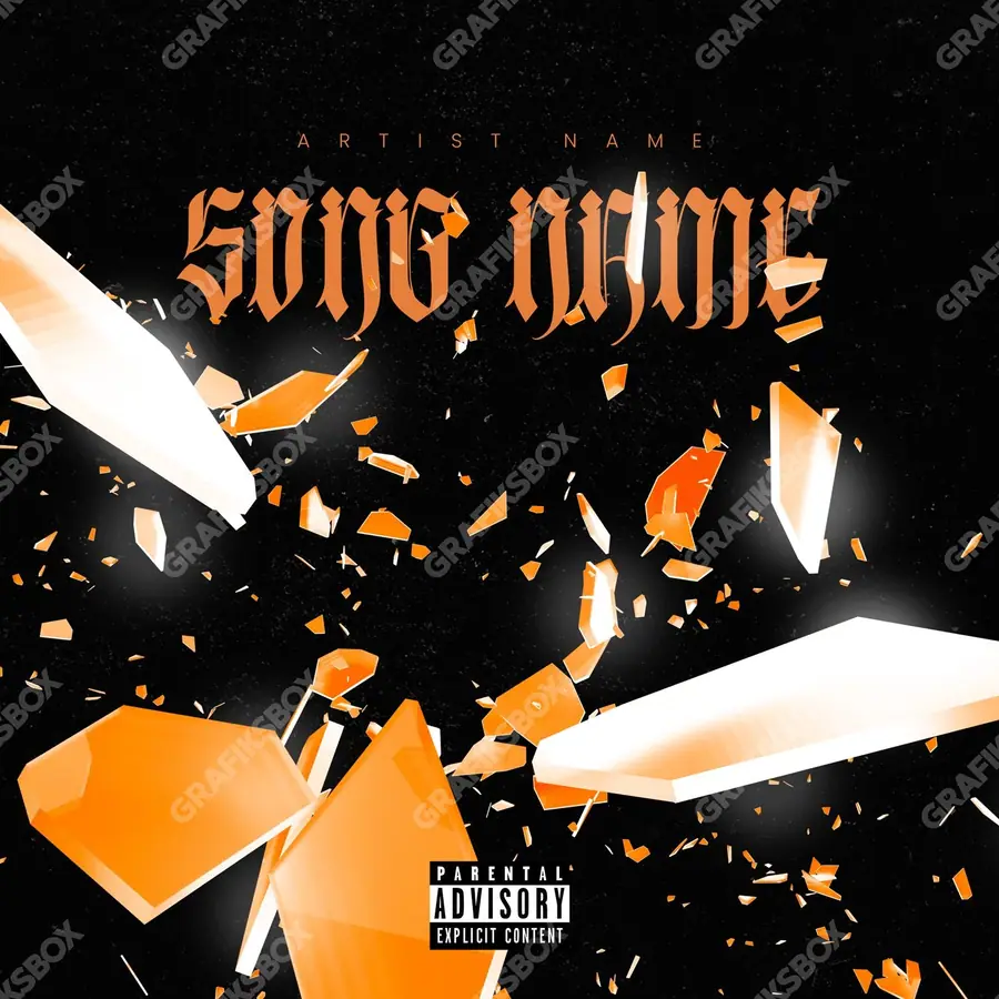 Portada de álbum prediseñada «Orange Crash» — un motivo con carácter propio, en matices anaranjados