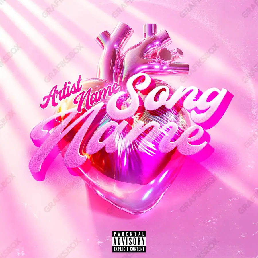 Premade album cover “Soggy” — an original visual idea with no close match in the catalogue in pink shades