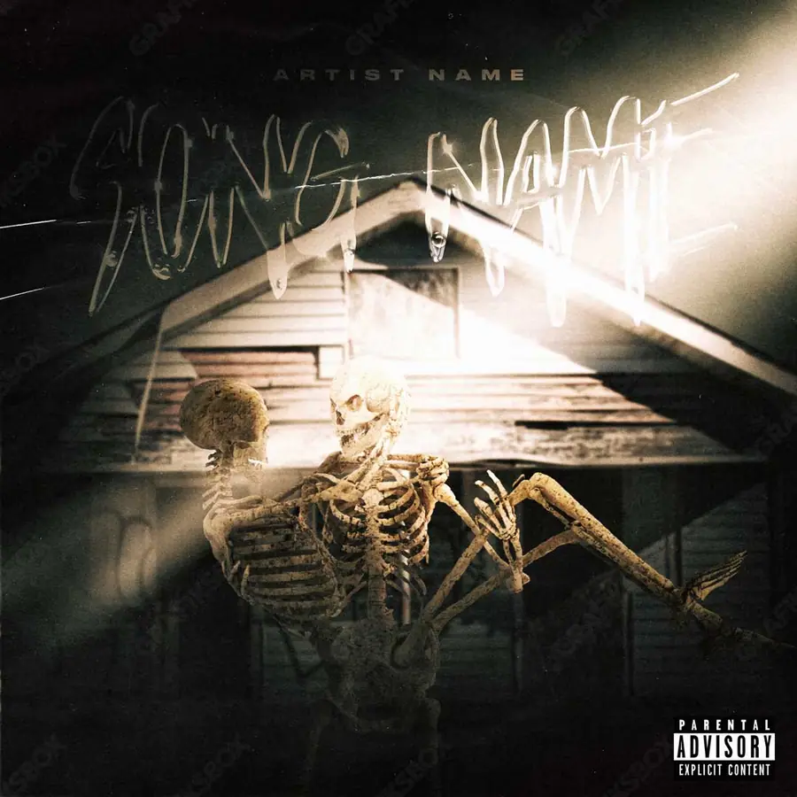 Premade album cover “From The Hood” — a frame that refuses to sit in one category in orange shades