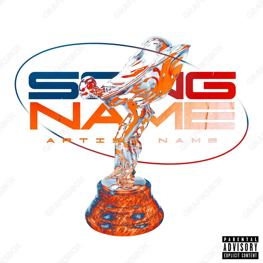 Premade album cover “European” — a subject with a character of its own in orange shades