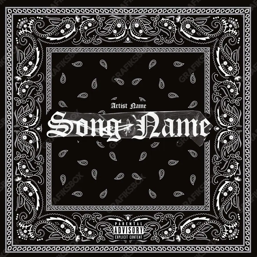 Обложка для трека с ночным сюжетом «Black bandana» — ночь в кадре: минимум света, максимум пространства, в чёрно-белом