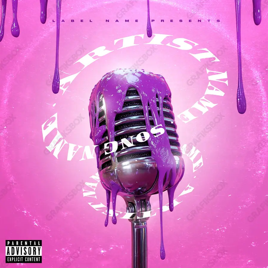 Portada de álbum prediseñada «Zonked» — un encuadre que no encaja en una sola categoría, en matices rosados
