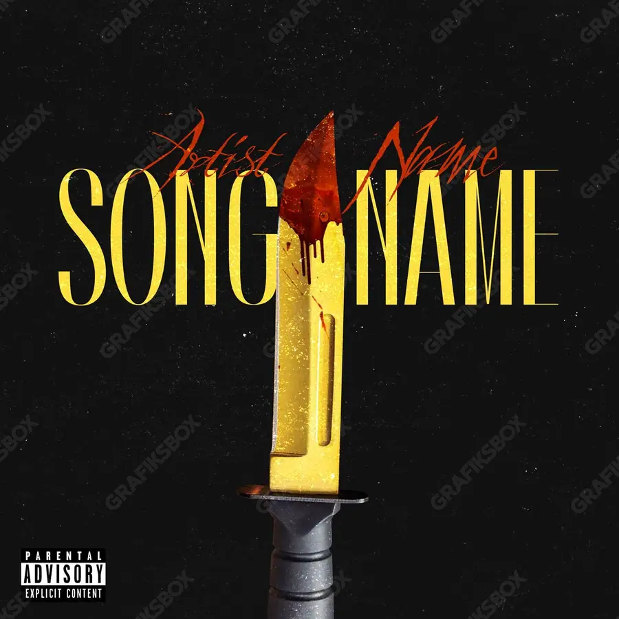 Premade album cover “Goldie Cut” — a subject with a character of its own in warm gold tones