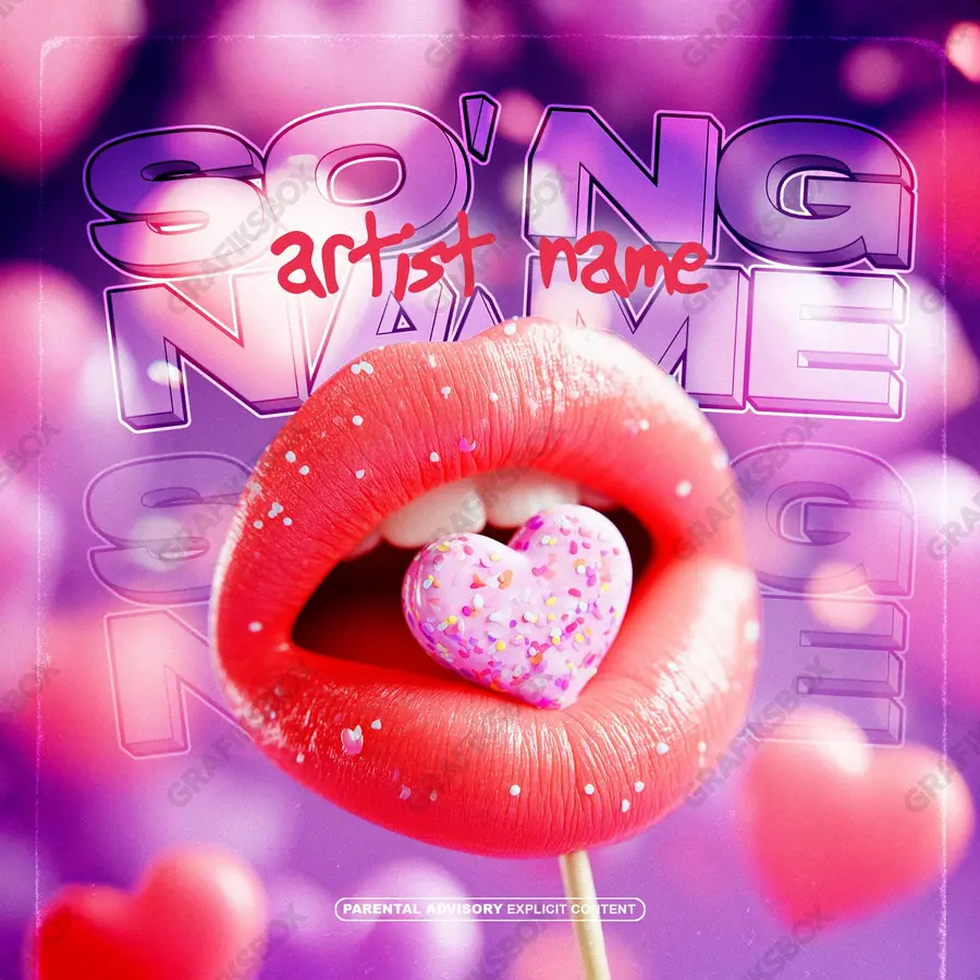 Premade album cover “Heartpop” — a frame that refuses to sit in one category in a pink palette