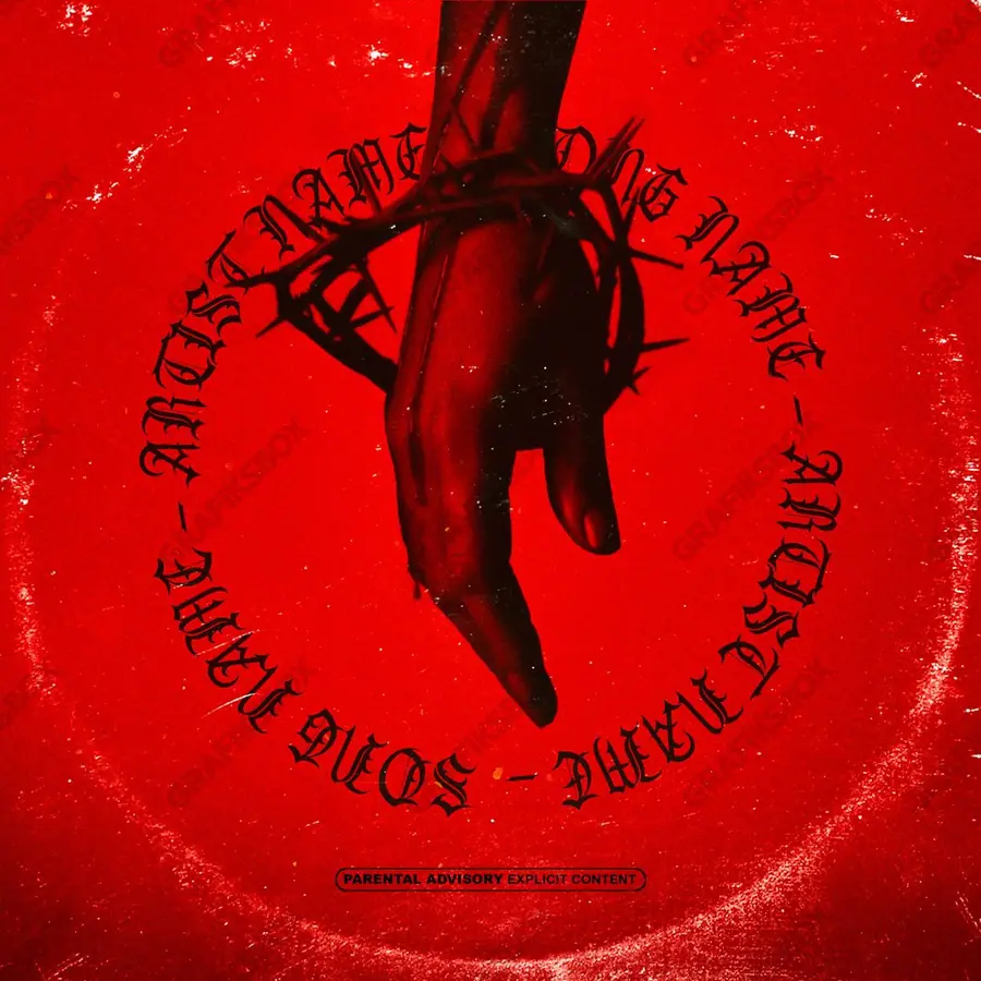 Готовая обложка для трека с грустным настроением «Red Pain» — тихий сюжет о расставании и пустоте, в красных тонах
