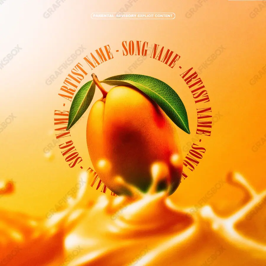Portada de álbum prediseñada «FL Studio» — una idea visual original sin equivalente cercano en el catálogo, en matices anaranjados