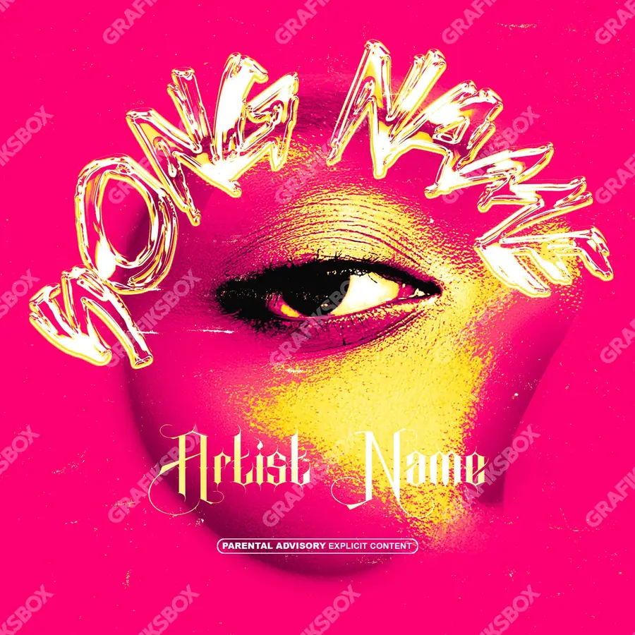 Portada de álbum prediseñada «Visora» — un encuadre que no encaja en una sola categoría, en una gama rosa