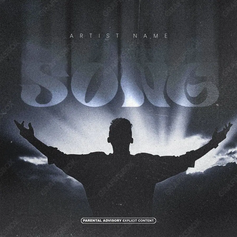 Premade album cover “Prayer” — a subject with a character of its own in a monochrome palette