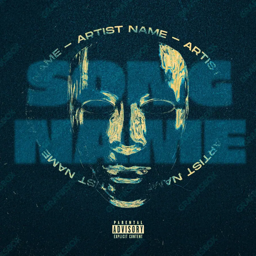 Premade album cover “Casualty” — a frame that refuses to sit in one category in cool blue tones