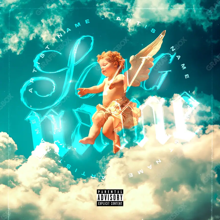 Купить обложку для трека «Baby Blue» — яркий кадр, в синих тонах
