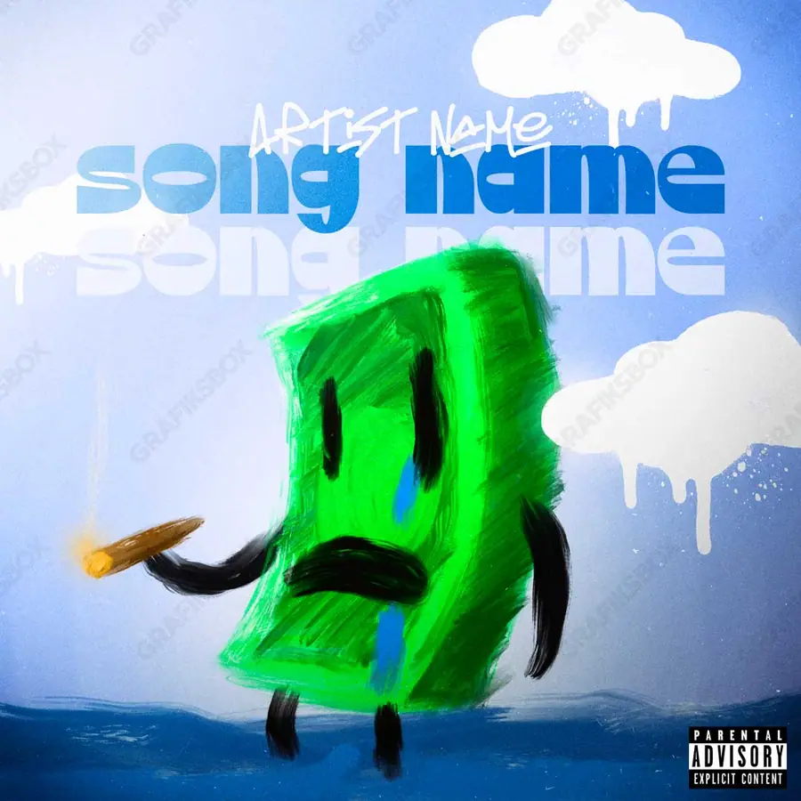 Premade album cover “Sad Deal” — a quiet shot about leaving and empty rooms in cool blue tones