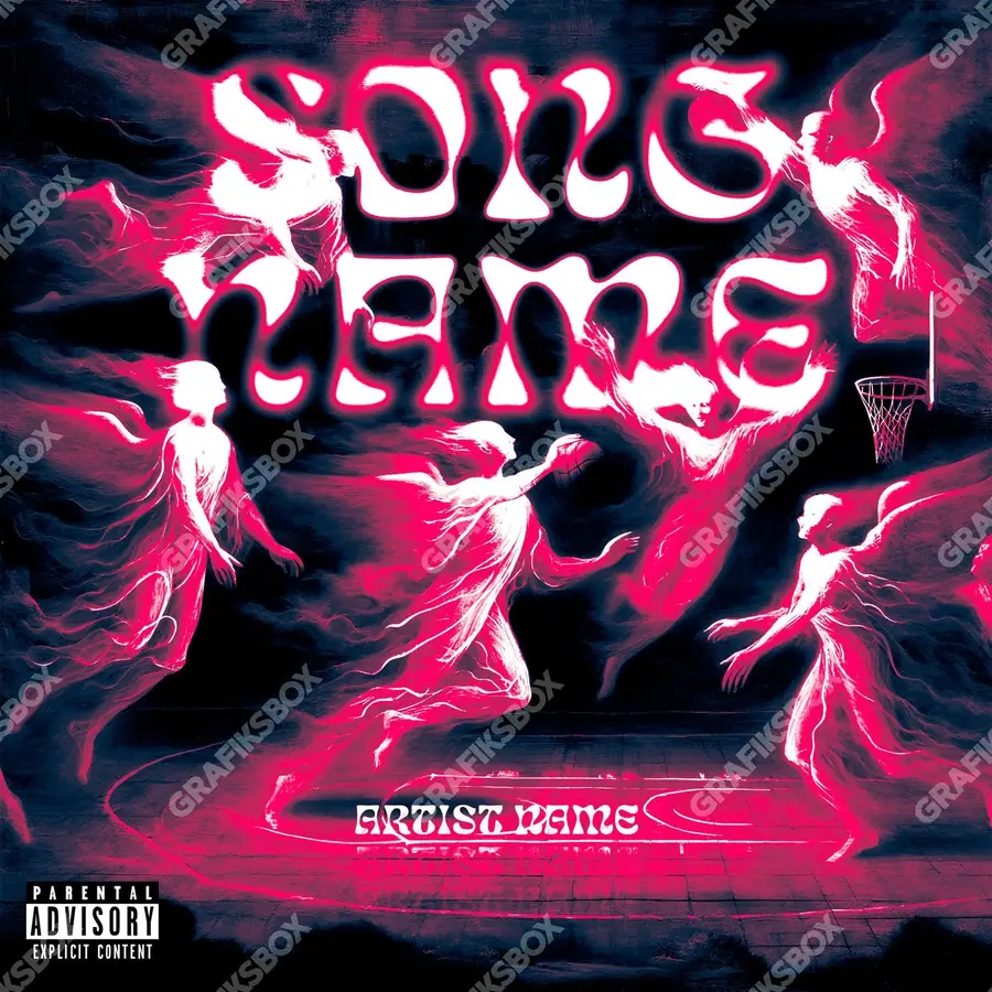 Portada de álbum prediseñada «Nba Angels» — una idea visual original sin equivalente cercano en el catálogo, en matices rosados