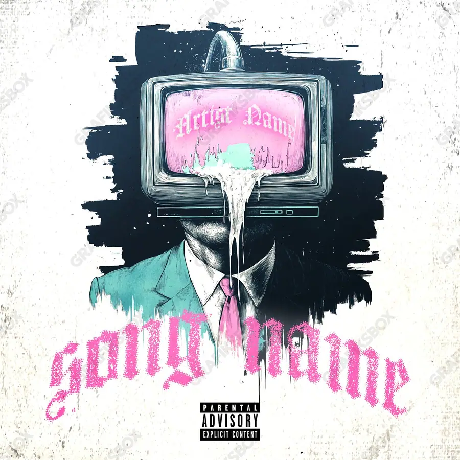 Premade album cover “Drain” — a frame that refuses to sit in one category in pink shades