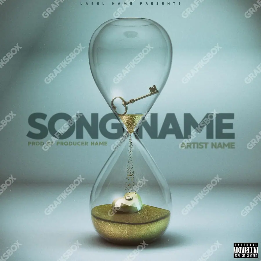 Portada de álbum prediseñada «Hourglass» — un motivo con carácter propio, en una gama azul