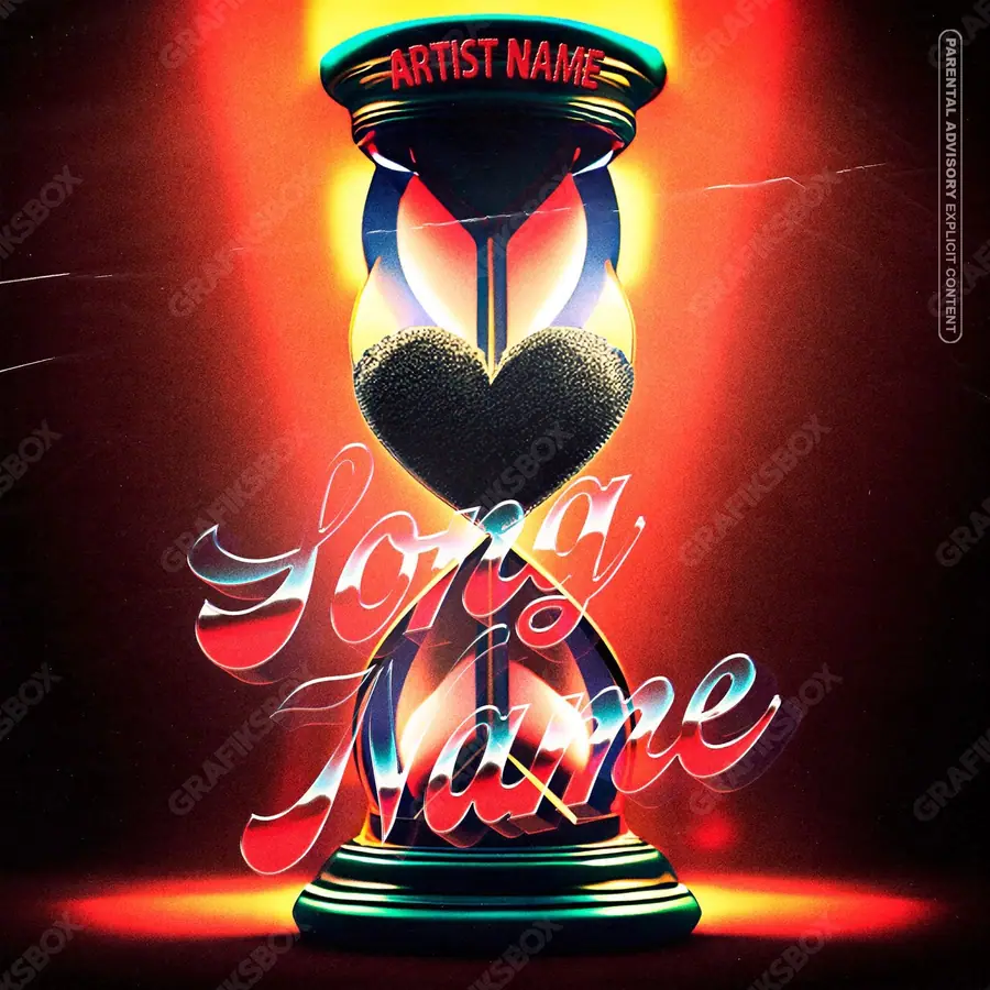 Обложка для песни «Hot Time» — тёмный кадр, в красных тонах
