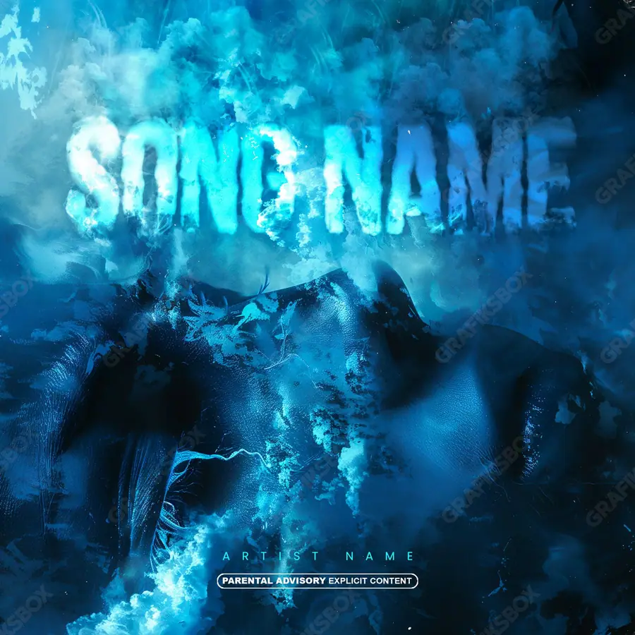Premade album cover “Last Revived” — a subject with a character of its own in cool blue tones