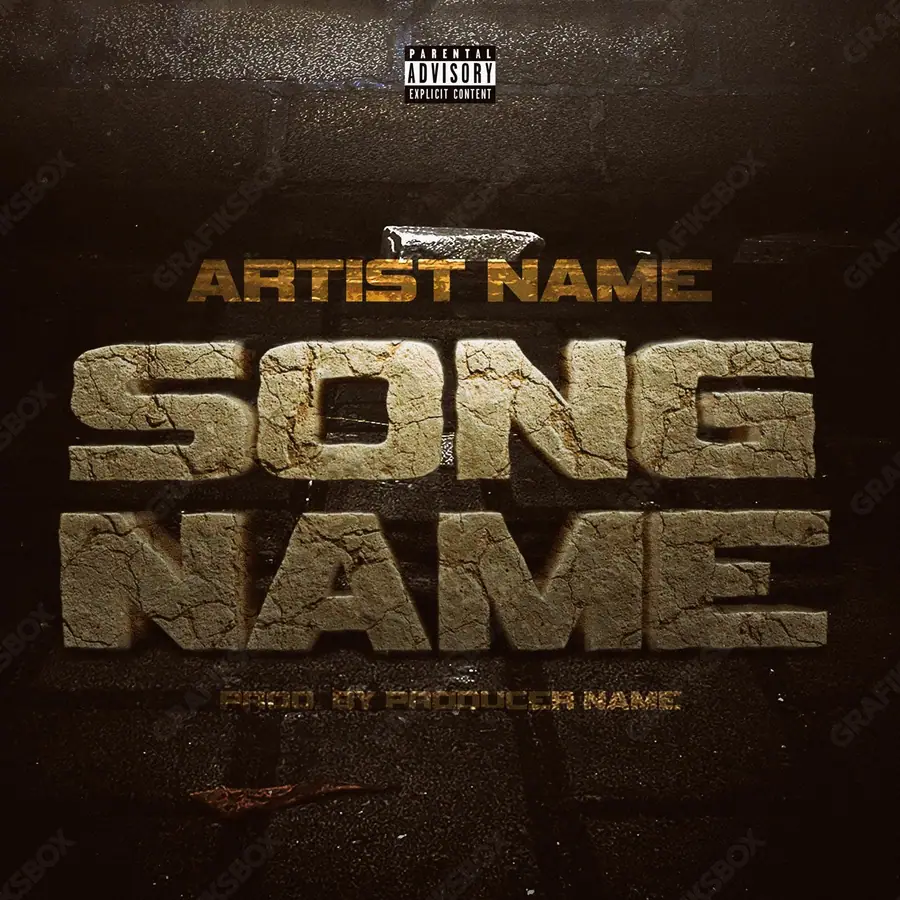 Premade album cover “Street Rock” — a street scene with windows and late evening light in orange shades