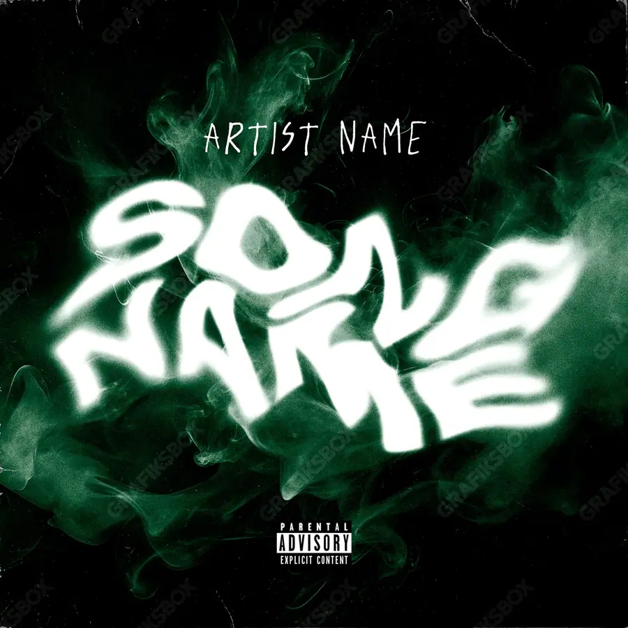 Portada de álbum prediseñada «Vape» — un motivo con carácter propio, en una gama verde