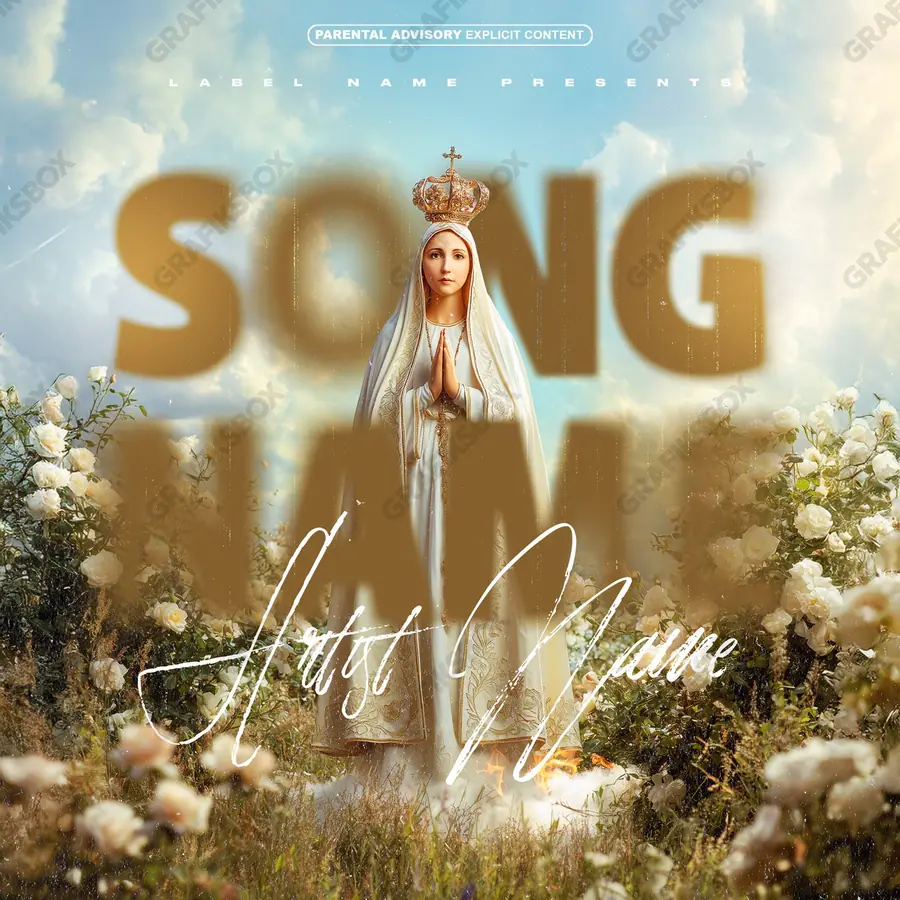 Обложка для песни «Holy Queen» — яркий кадр, в оранжевых тонах