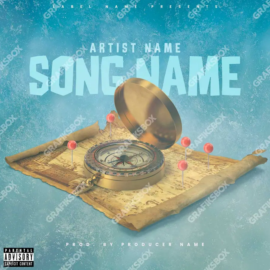 Premade album cover “Where You At” — a frame that refuses to sit in one category in a blue palette