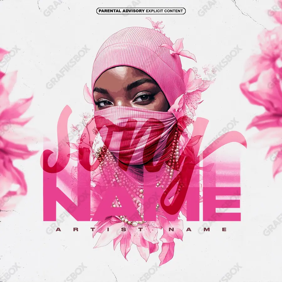 Premade album cover “Sylvan” — a subject with a character of its own in a pink palette