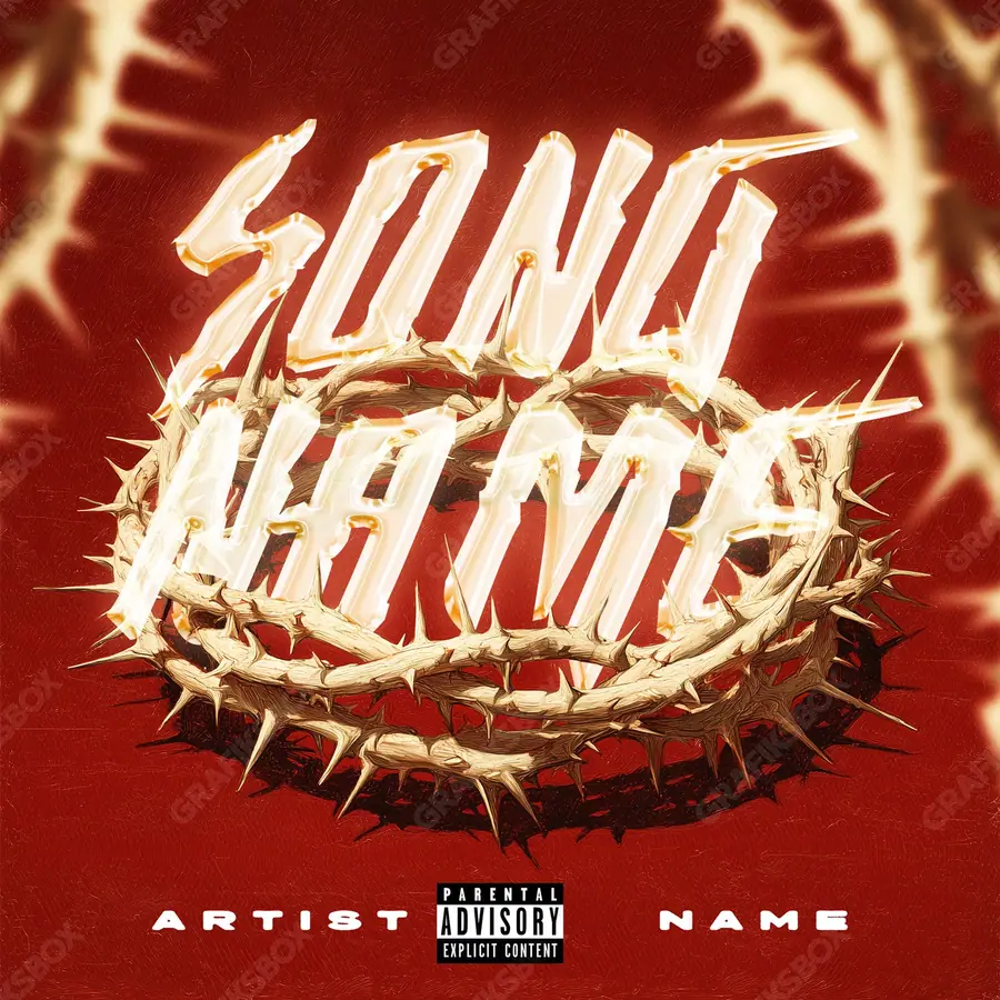 Обложка для трека про роскошь «Thorned Gold» — атрибуты роскоши: золото, деньги, блеск, в золотых тонах