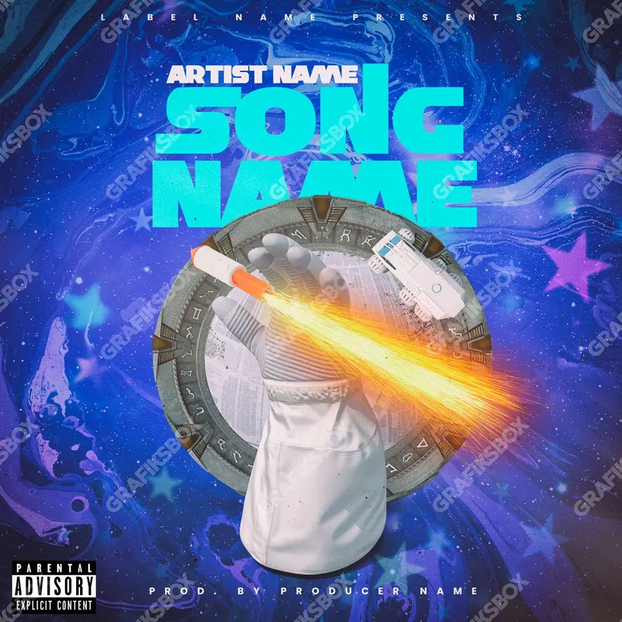 Premade album cover “Nasa” — a frame that refuses to sit in one category in cool blue tones