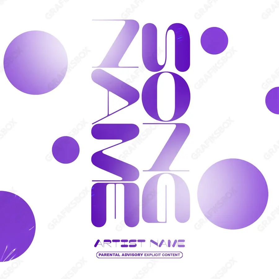 Portada de álbum prediseñada «Polit» — una idea visual original sin equivalente cercano en el catálogo, en una gama violeta