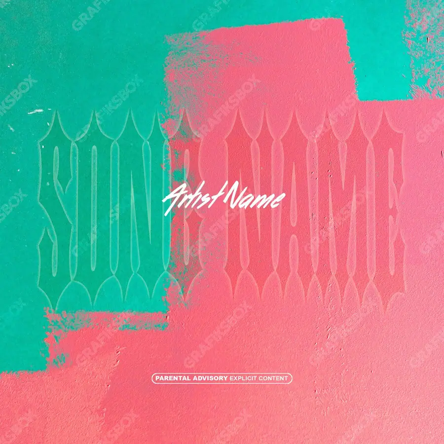 Premade album cover “Covered” — a subject with a character of its own in a red palette