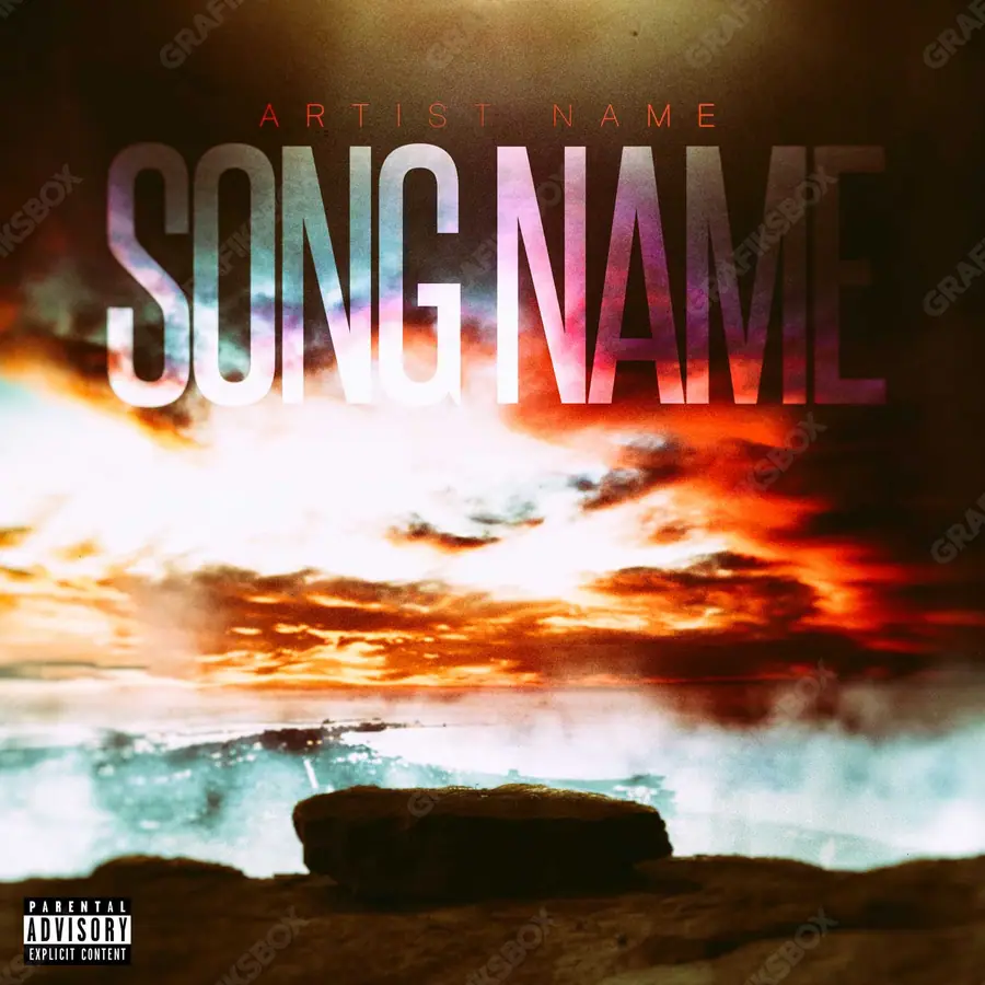 Premade album cover “Conquest” — a subject with a character of its own in orange shades