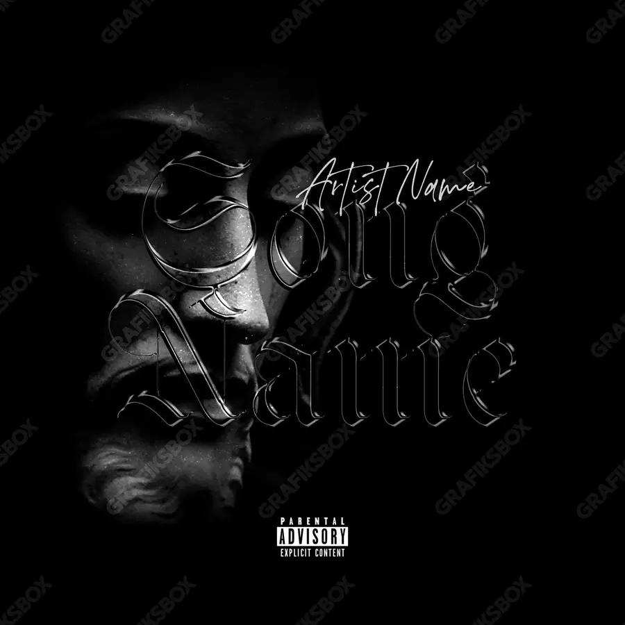 Portada de álbum prediseñada «Saint Way» — una idea visual original sin equivalente cercano en el catálogo, en una gama en blanco y negro