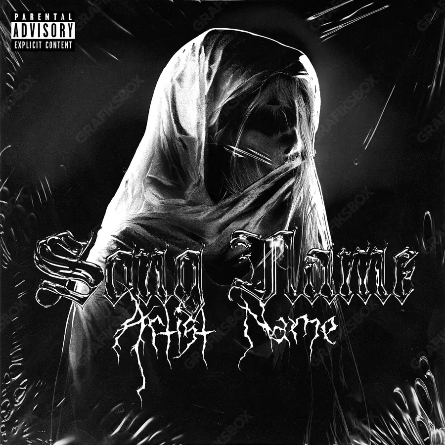 Premade album cover “The Gloom” — night in frame: little light, plenty of space in a monochrome palette