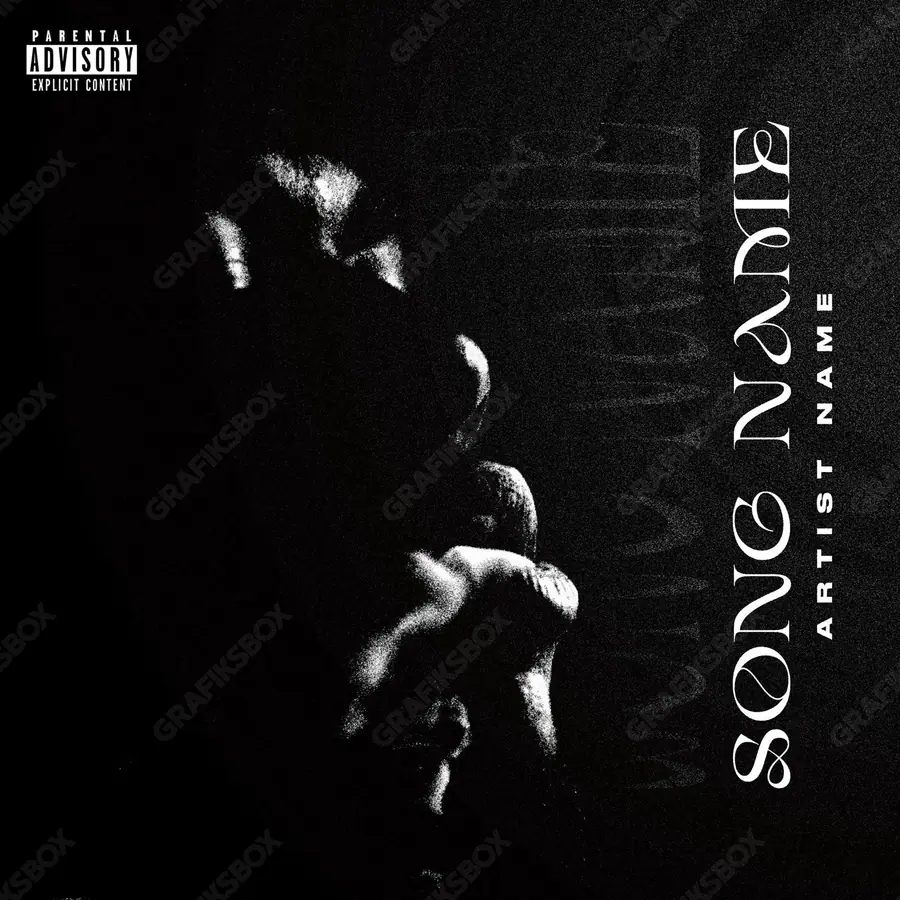 Premade album cover “Humo” — a subject with a character of its own in a black and white palette