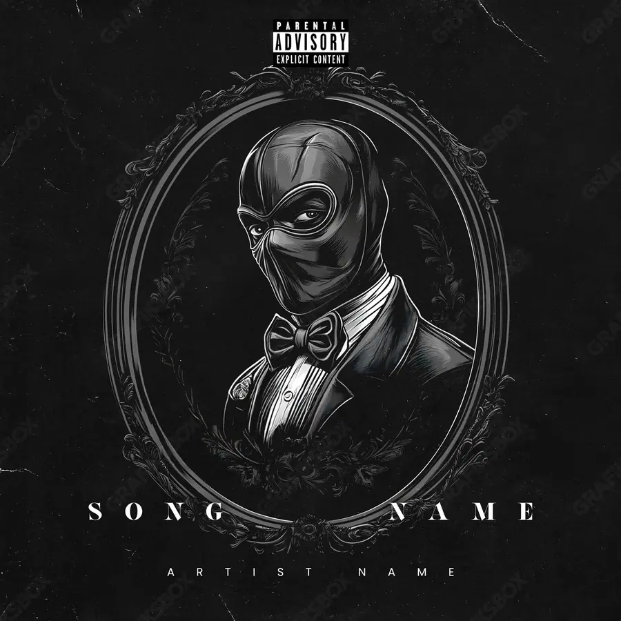 Portada de álbum prediseñada «Refinement» — un motivo con carácter propio, en una gama en blanco y negro