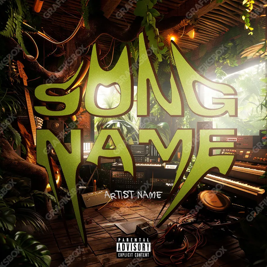 Premade album cover “Savage Sound” — a frame that refuses to sit in one category in a gold palette