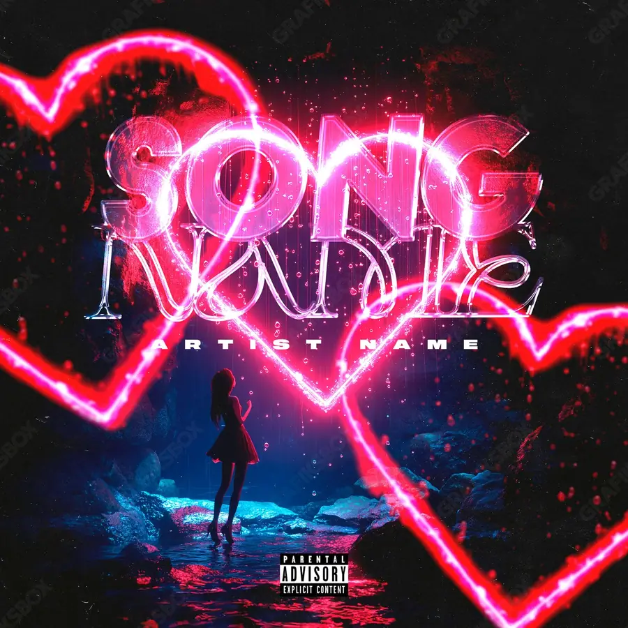 Portada de álbum prediseñada «Explore» — un encuadre que no encaja en una sola categoría, en matices rosados