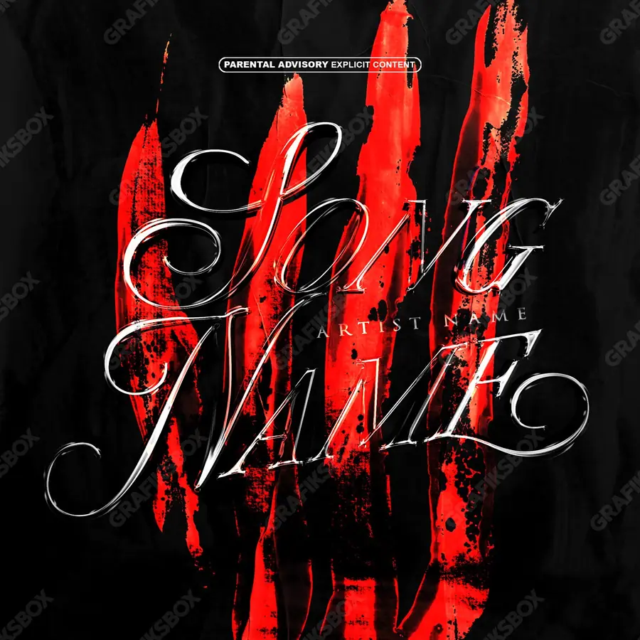 Premade album cover “Trace” — a frame that refuses to sit in one category in a red palette